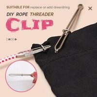 Threader Tweezer DIY Wear Rope Threader Clip Easy Pull Drawstring Elastic Band Punch Cross Stitch for Bodkin Handwork Sewing Too