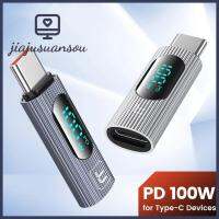 JIAJUSUANSOU อะแดปเตอร์100W USB C ประเภท C เป็น Type-C จอแสดงผลดิจิตอลขั้วต่อ OTG อแดปเตอร์ชาร์จแบตเตอรี่ความเร็วสูงอะลูมินัมอัลลอยสากลสำหรับแมคบุ๊กโปรแอร์สำหรับ Samsung S9บ้าน