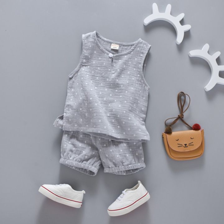 2pcs-kids-baby-boy-girls-toddler-summer-vest-tops-shorts-pants-outfits-clothes