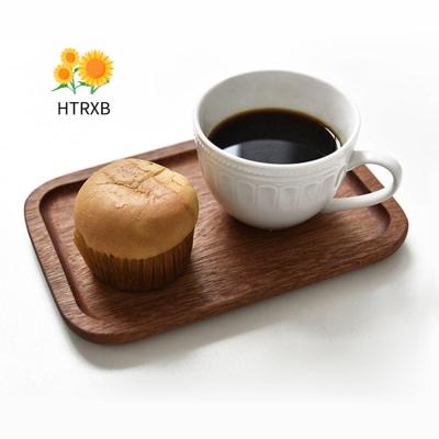 HTRXB ไม้เนื้อแข็งบนโต๊ะอาหารขนมปังขนมผลไม้อบแห้งของใช้ในครัวเรือนจานอาหารว่างเสิร์ฟจานอาหารจานไม้