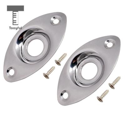 ：《》{“】= Tooyful 2Pc Electric Bass Guitar Jack Output Input Socket Cover Plate With 2 Mounting Screws For Oval Style