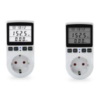 AC 220V Power Energy Meter Digital Wattmeter Kwh Amp Time Electricity Cost Power Factor Monitor EU Plug