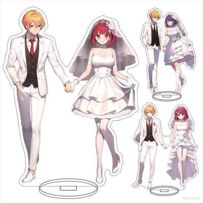 Oshi no Ko Figure Model Toy Acrylic Anime Plate Holder Wedding Dress Akane Arima Kana Aquamarine Home Decor Collection