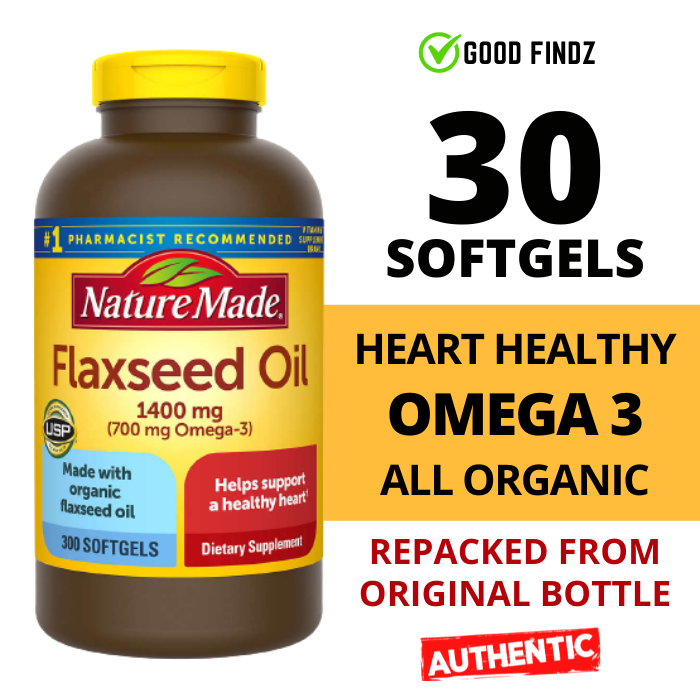 Repacked Nature Made Flaxseed Oil Omega 3 30 Softgels Lazada PH