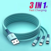 3 in 1 USB To Type-C Micro USB iPhone Charger Data Cable สายชาร์จเร็ว 5A สำหรับ Samsung OPPO VIVO Xiaomi Huawei iPhone สายเคเบิล 3 in 1 สำหรับโทรศัพท์มือถือ 0.6/1.2m