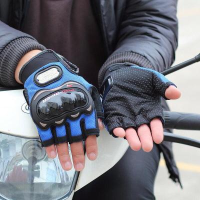 ถุงมือขับมอไซค์ ถุงมือข้อสั้น แบบครึ่งนิ้ว ระบายความร้อนได้ดี สามารถใช้ออกกำลังกายหรือปั่นจักรยานก็ได้ มีซิลิโคนกันลื่น Half Finger Gloves