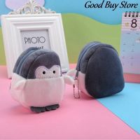 Penguin Plush Mini Wallet Soft Coin Purse Girls Cute Animals Stuffed Doll Wallets Money Pouch Keyring Card Holder Zipper Bag