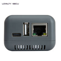 LOYALTY-SECU มินิเครือข่ายไร้สายเครื่องพิมพ์พิมพ์เซิร์ฟเวอร์อะแดปเตอร์ USB อีเธอร์เน็ต WiFi สีเทา