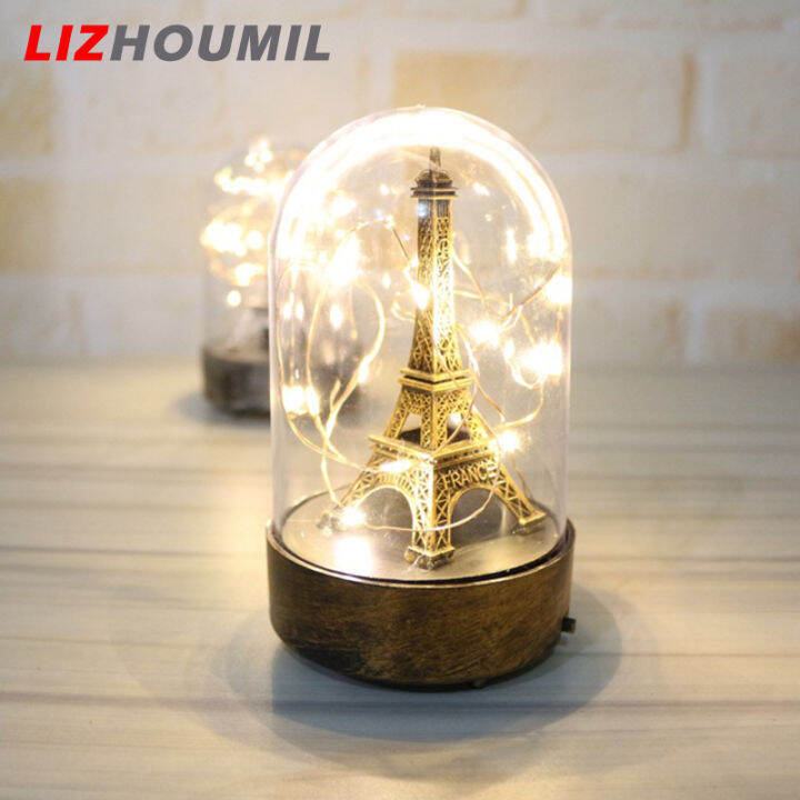 lizhoumil-หอไอเฟลเครื่องประดับแสงสำหรับครอบครัวโคมไฟกลางคืนฝาครอบแก้วไฟวันวาเลนไทน์ของขวัญวันเกิด