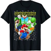 เสื้อยืดพิมพ์ลายไอเทมเด็ด!!เสื้อยืด พิมพ์ลาย Nintendo Super Mario Luigi Yoshi วงกลม สําหรับครอบครัว และผู้ใหญ่ S-5XL