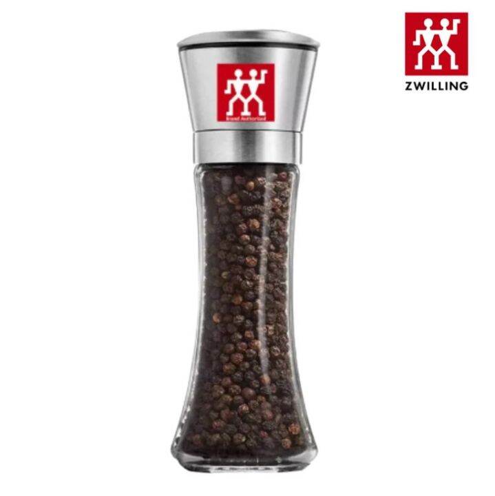 Germany Zwilling stainless steel pepper grinder ready to grind black