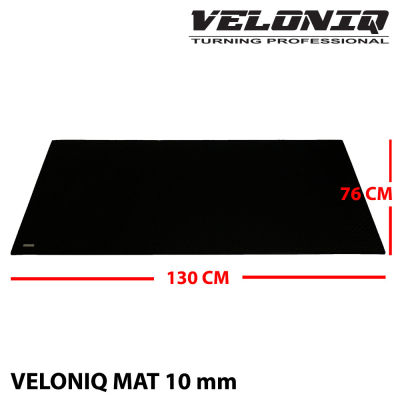 VELONIQ Mat Black 10 mm แผ่นรองเอนกประสงค์สำหรับเทรนเนอร์จักรยานและเครื่องออกกำลังกาย