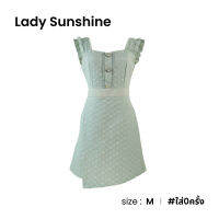 Lady sunshine ชุดสายเดียวสายระบายลายดอกไม้ D028-11