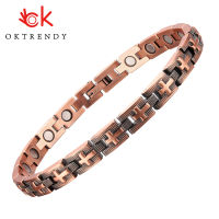 2021Pure Copper Magnetic Bracelet for Arthritis 22cm Cross Jesus Christ Wristband Jewellery Magnet Health Energy Bracelet Women