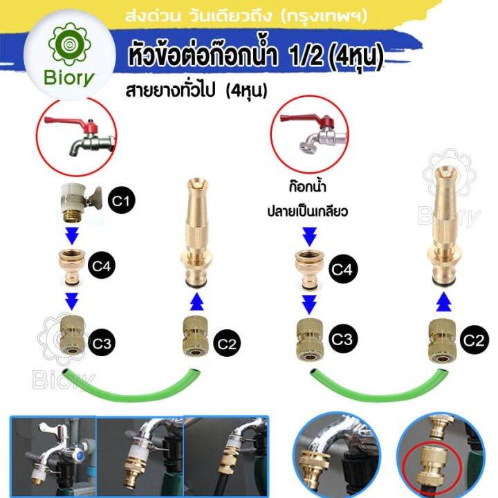 ส่งฟรี-biory-ชุดข้อต่อท่อน้ำ-3ชิ้น-ใช้กับสายยาง-1-2-4หุน-อุปกรณ์ข้อต่อท่อยาง-ข้อต่อก๊อกน้ำ-ข้อต่อสวมเร็ว-ข้อต่อท่อน้ำ-ข้อต่อสายยาง-hose-quick-connector-สายยาง-ท่อ-ก๊อกน้ำ-ปืนฉีด-ปืนฉีดน้ำ-53a-fsa