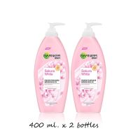 Garnier การ์นิเย่ ซากุระ ไวท์ บอดี้ โลชั่น 400 มล. X2 ขวด