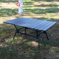 MODEGOL Modegol โต๊ะพับตั้งแคมป์ดำปิกนิกบาร์บีคิวโต๊ะพกพาโต๊ะพับอลูมิเนียม