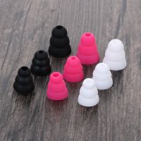 3 Pairs Three Layer In-Ear Silicone Eartips Soft Replacement Earplug Protection Earphone Cap Earbuds Cover Earphone Accessory