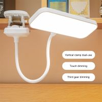 hgLED Clamp Reading Book Study Night Lamp 3 Color Modes Eye Protection Flexible Desk Bedside Lamp Rechargeable Night Reading Lamp