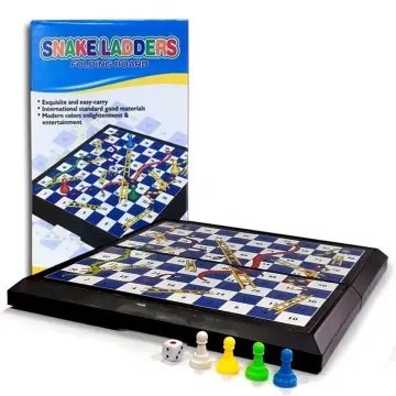 Gamie Wooden Snakes and Ladders Board Game, Conjunto Completo com  Tabuleiro, 4 Pegs e 1 Die, Diversão Clássica para Noite de Jogo em Família  e Sala de Aula, Melhor Ideia de Presente