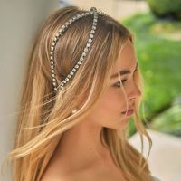 Stonefans Fashion Bridal Hairband Rhinestone Headband Bride Wedding Hair Accessories Crystal Hair Bands Cross Headpiece Jewelry