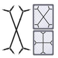 Adjustable Bed Fitted Sheet Straps Crisscross Fastener Mattress Cover Clips Suspenders Grippers Home Textiles Organize Gadgets Bedding Accessories