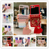 เคสลายดอกไม้สำหรับ Samsung Z ฝาพับ5 Z Flip 3 Galaxy Z Flip 4พร้อมสายลูกปัดน่ารักสายรัดข้อมือเด็กผู้หญิงเคสสำหรับ Galaxy Z Flip 4ลายดอกไม้เคสน่ารักน่ารักคาวาอี้สีชมพูสำหรับ Z Flip 4