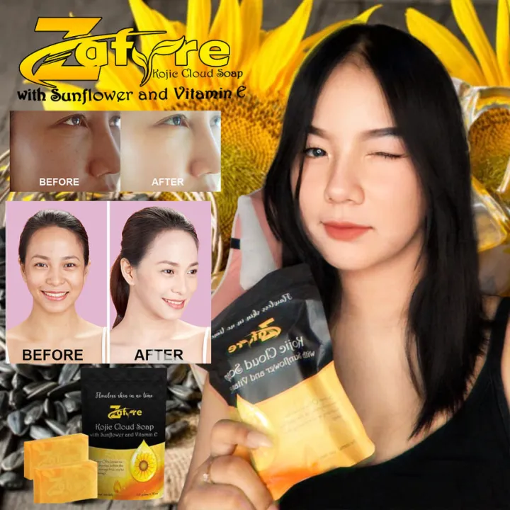 Kojic korean premium cloud soapwith sunflower oil & vitamin E, 10000x
