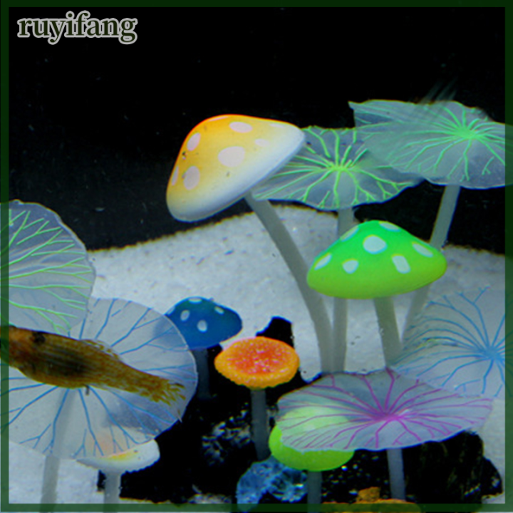 ปะการังเทียมเรืองแสงเห็ดใบบัวหินบัวเรืองแสงหินเรืองแสงสำหรับตกแต่งตู้ปลาตู้ปลาตู้ปลาตู้ปลาเรืองแสง