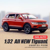 รถออฟโรดโฟล์คสวาเก้น Tiguan L 1:32รถจำลองจำลองจำลองทำจากโลหะอัลลอยด์รุ่น VW รถของเล่นเด็ก F422ของขวัญ