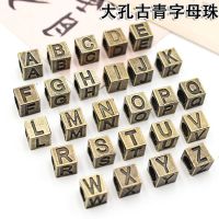 [COD] beads diy fashion bracelet anklet neck chain retro style bronze big hole letters wholesale