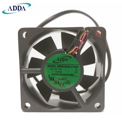 อินเวอร์เตอร์เซิร์ฟเวอร์3ตะกั่วสายสำหรับ ADDA AD0612HX-A76GL DC 12V 0.23A 60X60X25MM พัดลมทำความเย็นเคสซีพียู