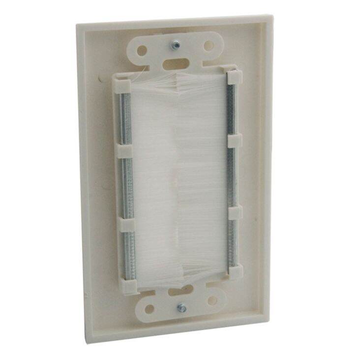 1-gang-brush-bristles-dustproof-low-voltage-multimedia-cable-wall-plate