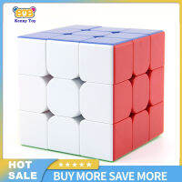 Kado Ulang Tahun 3x3x ของเล่นเพื่อการศึกษาสำหรับเด็กหญิงเด็กชาย9ซม. ขนาดใหญ่3ลูกบากศ์มหัศจรรย์สีสดใสเรียบลูกบาศก์ความเร็วสำหรับเด็ก