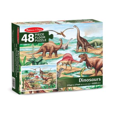[48ชิ้น] รุ่น 421 จิ๊กซอว์จัมโบ้ ไดโนเสาร์ Melissa &amp; Doug - Dinosaurs Floor Puzzle รีวิวดีใน Amazon USA ขนาด 60x90 cm
