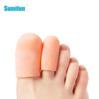 ☼ 2pcs Silicone Gel Soft Toe Protectors Bunion Toe Sleeves Caps For Prevent Corns Calluses Blisters Foot Care Tool Size S L Z55202