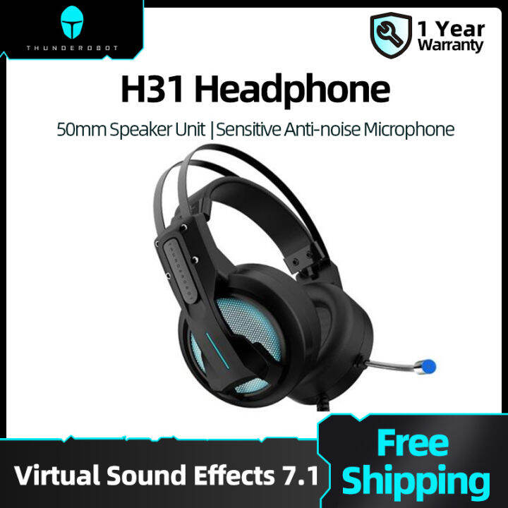 Thunderobot H31 Over-Ear Headphones Noise reduction RGB wired gaming 7. ...