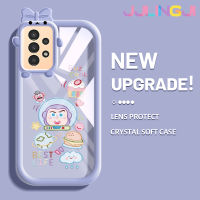 Jlingji เคสปลอกสำหรับ Samsung A13 5G เคส A04s การ์ตูนอวกาศของเล่นสีสันมอนสเตอร์เลนส์กล้องถ่ายรูปแบบนิ่มกันกระแทกแบบใสเคสมือถือเคสความคิดสร้างสรรค์โปร่งใสเรียบง่ายฝาครอบป้องกันซิลิโคน