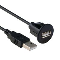 USB Extension Lead Cable Car Motorcycle Dashboard Flush Mount Panel Line