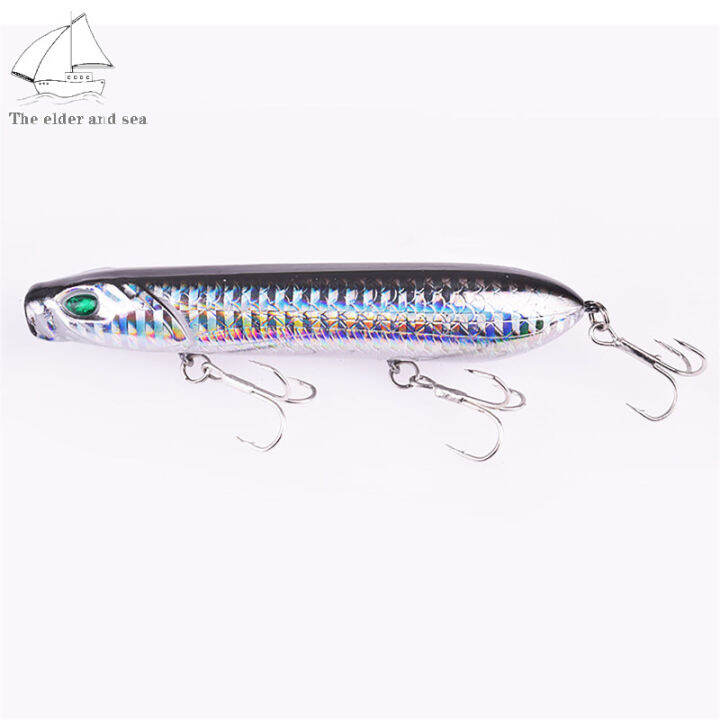 ผู้สูงอายุทะเล10cm18g-เหมือนจริงประดิษฐ์ฮาร์ดเหยื่อหล่อยาว-topwater-ลอยตกปลาล่อเหยื่อด้วยตะขอแหลม