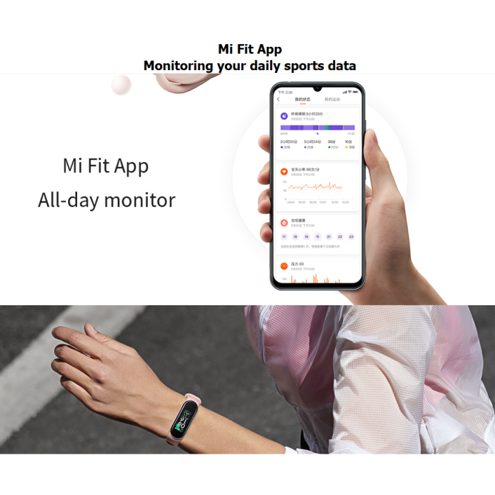 ฟรี-fi-xiaomi-mi-band-5-สายรัดข้อมือสมาร์ทเชื่อมต่อบลูทูธกันน้ําสําหรับใช้ในการออกกําลังกาย