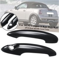 2ชิ้นอะไหล่ตกแต่งฝาครอบที่จับประตูสำหรับ Bmw Mini Cooper S R50 R53 R56ภายนอกที่จับประตูแต่งรถ