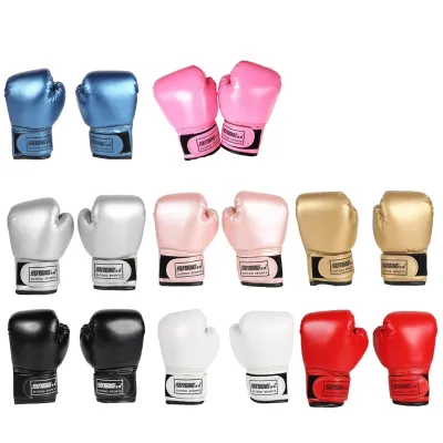 3-10 Years Kids Boxing Gloves For Fun Muay Thai Fight Sanda Martial Arts Bag Punching Training PU Mitts Glove Gear 24BD