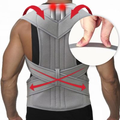 Medical Alloy Bar Posture Corrector Neoprene Back Corset Brace Straightener Shoulder Back Pain Belt Spine Support Belt Men Women