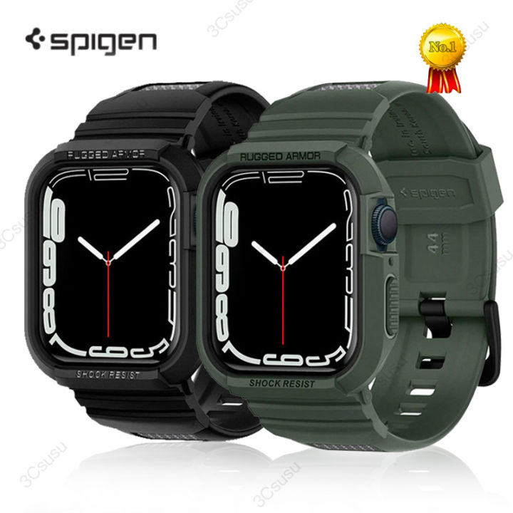 New Original Spigen Tough Armor Pro Metal Designed for Apple Watch Series  9/8/7/6/5/4 49mm / 45mm / 44mm / 41mm / 40mm Durable Metal Case with Band  Apple Watch Ultra Ultra2 band