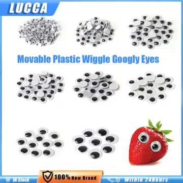 DIY Wiggly Googly Eyes Black White Self-Adhesive Doll Eye Movable  Simulation Animal Eyeball Kindergarten Children Craft Supplies