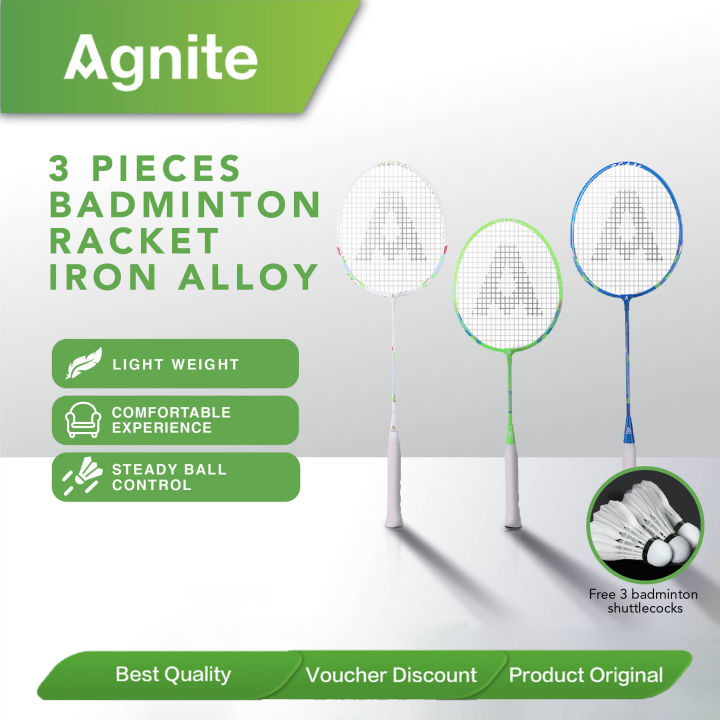 AGNITE by Deli Badminton Racket 3Pcs Iron Alloy F2116 | Lazada PH