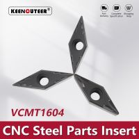 VCMT VCMT160404 VCMT160408 TM / TF YZ6030 เม็ดมีดคาร์ไบด์สําหรับเครื่องตัด SVJCR / L เครื่องกลึง CNC ใบมีดเครื่องมือกลึงภายนอกสําหรับเหล็ก