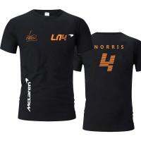 2023 NewF1 Formula Car Club เสื้อยืดฤดูร้อนสำหรับบุรุษและสตรี,เสื้อแขนสั้นสีทึบ,Lando Norris-Mackey Wheels Team Logo T-Shirts