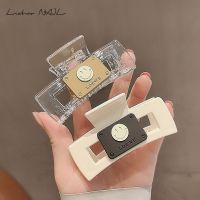 [COD] South Koreas Dongdaemun ny same style acrylic square smiling face sweet and cute girl simple hair grab medium clip